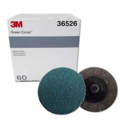 3M 36526 60 grit Green Corps Roloc abrasive disc 2 inches, 25 pack