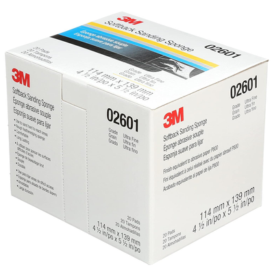 3M 02601 Softback Sanding Sponge Ultrafine 4½ × 5½ for automotive and surface finishing