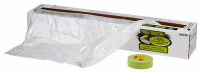 3M 06728 Plastic Sheeting with 233+ Tape 16 inch x 400 foot roll for automotive masking