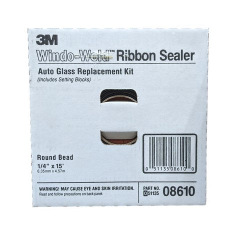 3M 08610 Wind-Weld Ribbon Sealer 1/4 inch x 15 foot roll for automotive glass installation