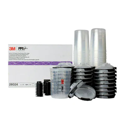 3M 26024 PPS 2.0 large lids and liners 850 mL 28 oz 200 micron 50 pack automotive paint system