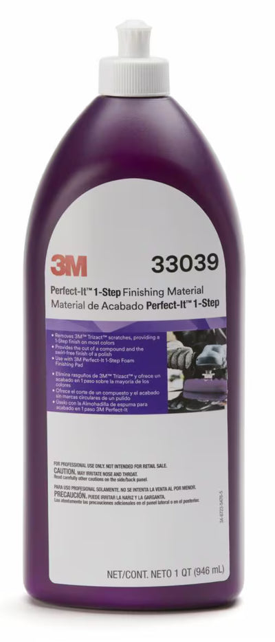 3M 33039 Perfect-It 1-Step Finishing Material quart bottle for automotive paint finishing