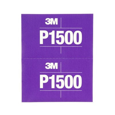 3M 34343 P1500 Hookit flexible abrasive sheet 5.5 inch x 6.8 inch 25 pack