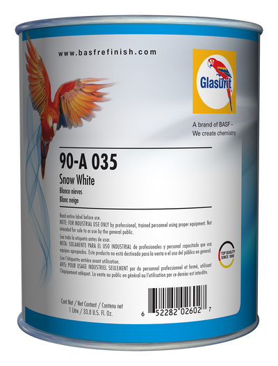 Glasurit paint can with label on a white background