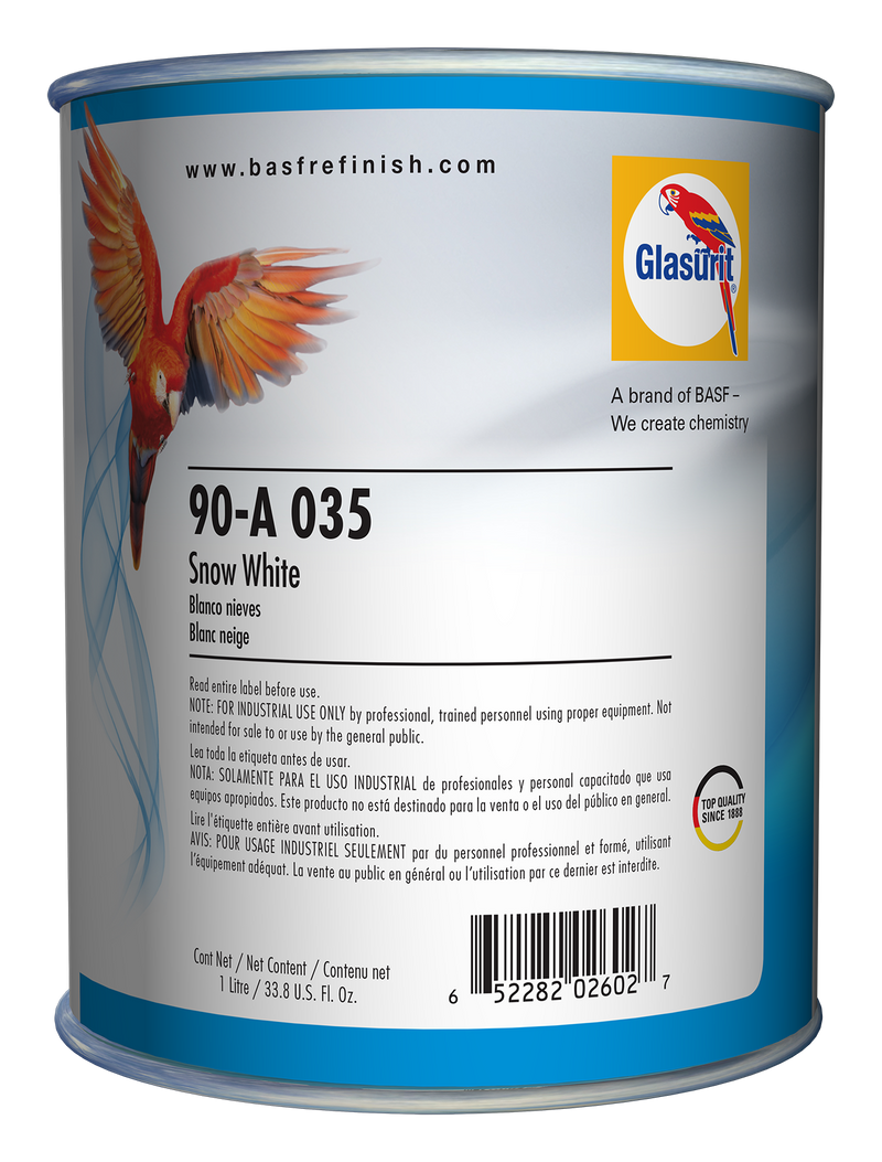 Glasurit paint can with label on a white background