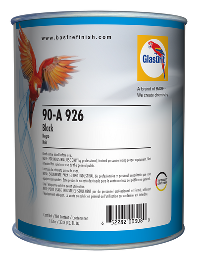 Glasurit paint can with label on a white background