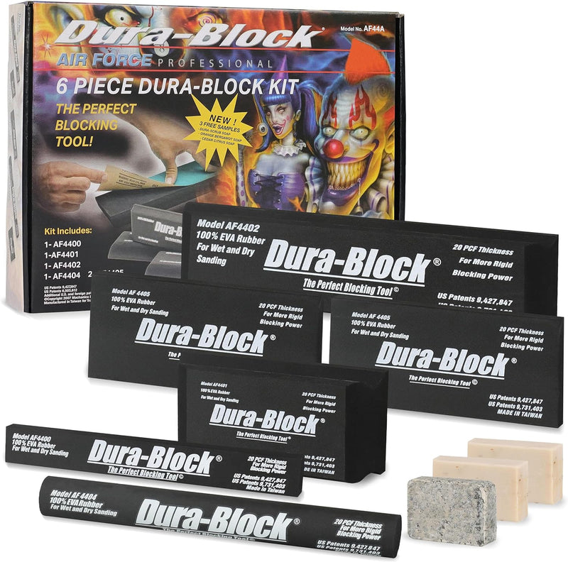 DURA-BLOCK AF44A 6-piece Stikit edition sanding block kit for automotive prep