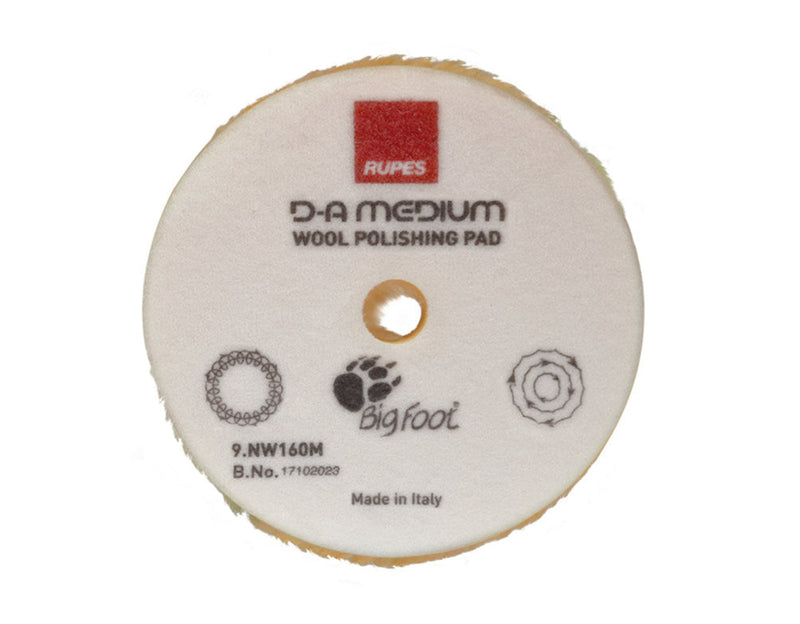 RUPES 9.NW160M 6 inch DA medium wool polishing pad