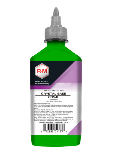 Green bottle with a label featuring R&M branding on a white background
