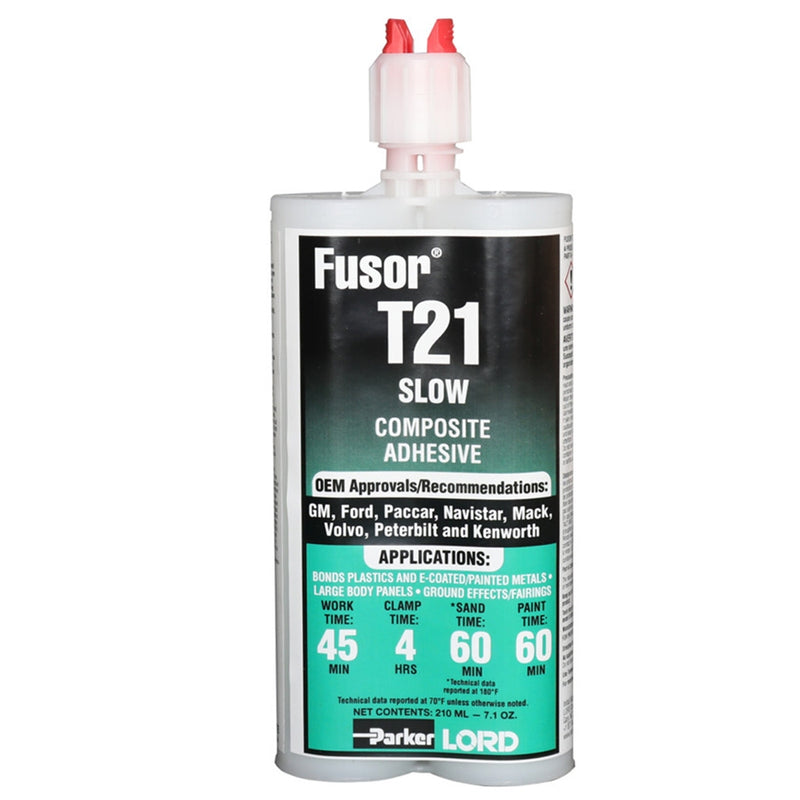 FUS-T21 Truck Plastic Structural/Cosmetic Adhesive slow-set 7.1 oz cartridge for automotive repair
