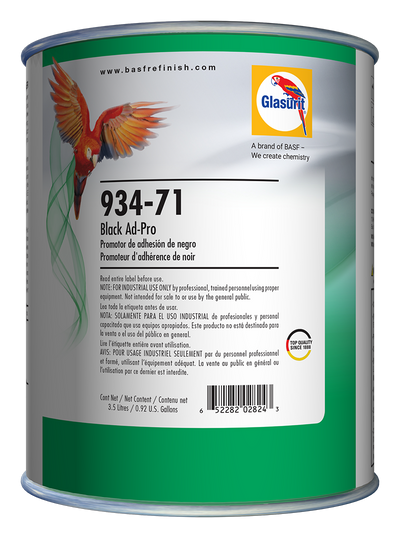 Glasurit 934-71 Low VOC Black AdPro Sealer gallon container for automotive refinishing