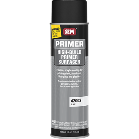 SEM 42003 – High-Build Primer Surfacer, Black (16 oz Aerosol)