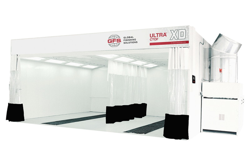 Global Finishing Solutions Ultra® XD Closed-Top Open-Front (CTOF) Booth
