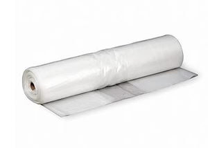 Plastic sheeting cover roll (16" x 350 ft, 10 micron) for surface protection and masking