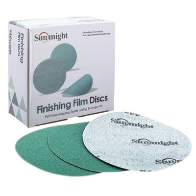 Sunmight 01420 1000 grit film grip sanding discs 6 inch no holes, 50 pack