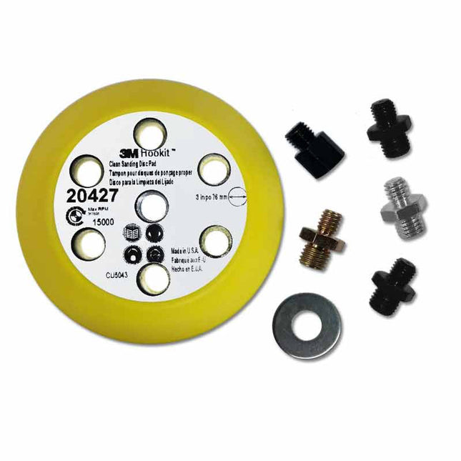 3M 20427 - 3" Clean Sanding Disc Pad Kit