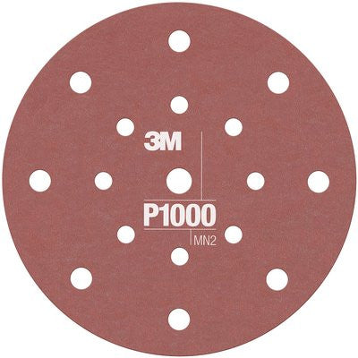 3M 34803 P1000 Grit Hookit flexible dust free 6 inch sanding discs 25 pack
