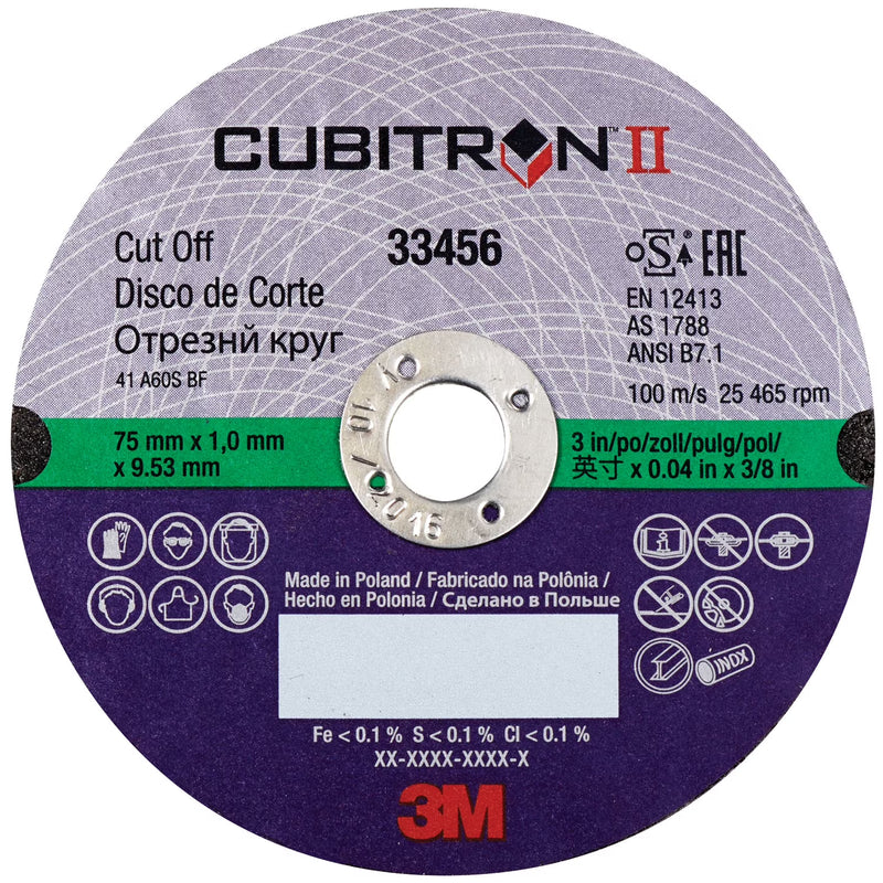 3m cubitron cut off wheel on white background