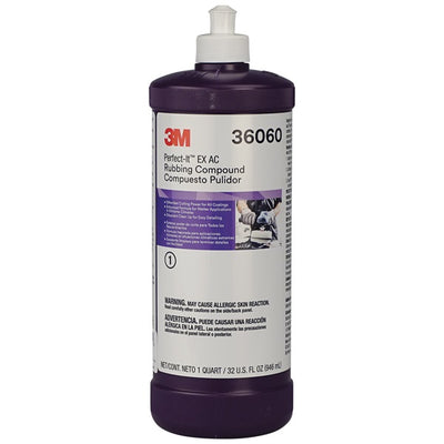 3M 36060 Perfect-It EX AC Rubbing Compound quart bottle