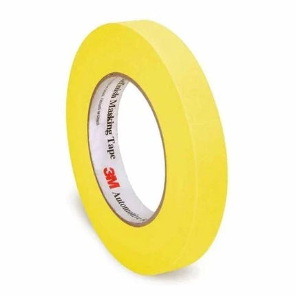 3M 06652 - 3/4" Yellow Automotive Masking Tape (Case of 48 Rolls)