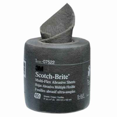 3M 07522 Scotch-Brite Multi-Flex Abrasive Sheet Roll ultra fine 8 inch x 4 inch