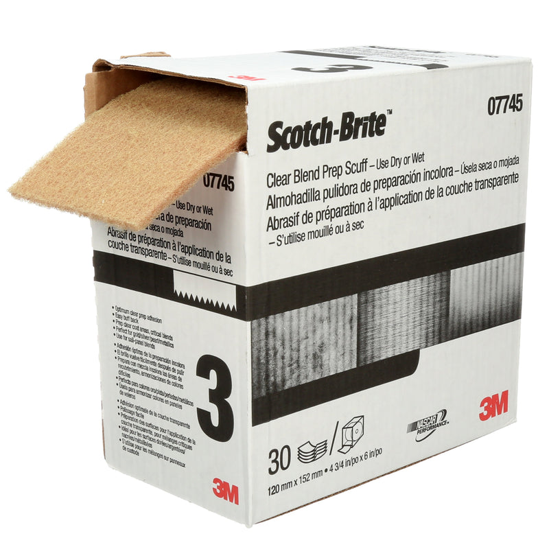 3M 07745 Scotch-Brite Clear Blend Prep Scuff roll 4.75 inch x 15 foot for automotive refinishing