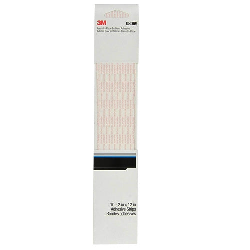 3M 08069 - Transfer Press-In-Place Emblem Adhesive, 2 x 12 in, Liquid, Clear (10 Pcs)