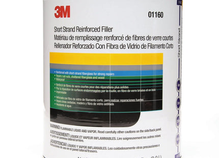 3M 01160 Short Strand Reinforced Filler 1 gallon container for automotive collision repair