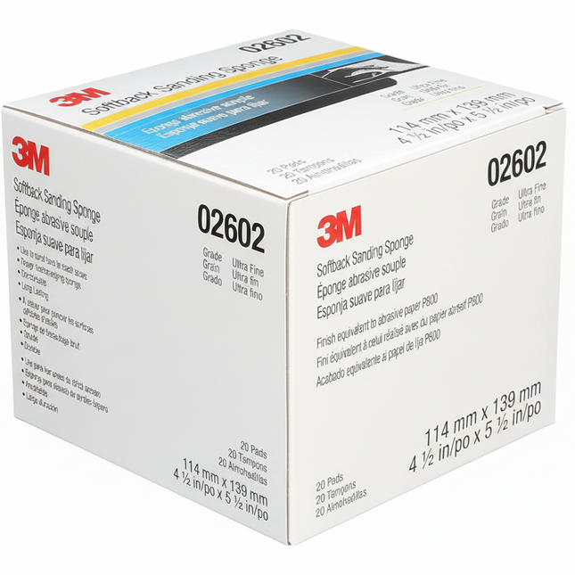 3M 02602 Softback Sanding Sponge Ultrafine 4½ × 5½ for automotive and finishing applications