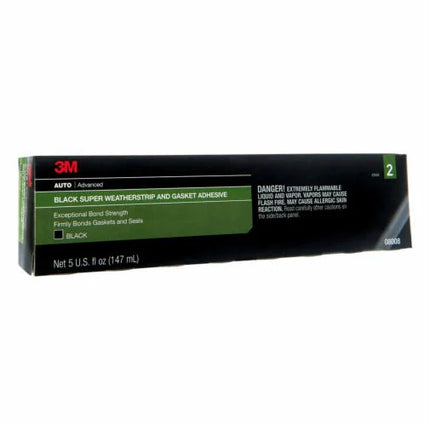 3M 08008 - Super Weatherstrip and Gasket Adhesive, 5 oz Tube, Paste, Black, 24 hr Curing