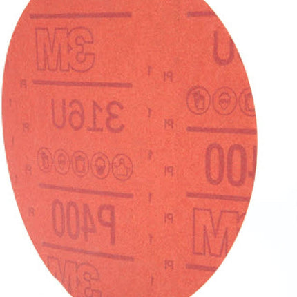 3M 1262 - 40 Grit 6" Hookit Red Abrasive Disc (50 Pcs, Velcro)