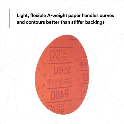 3M 1262 - 40 Grit 6" Hookit Red Abrasive Disc (50 Pcs, Velcro)