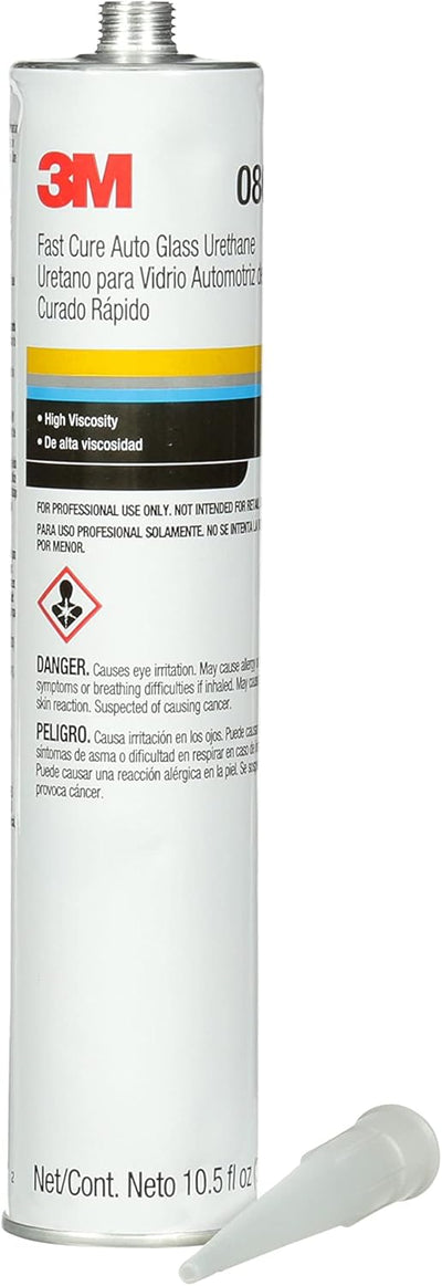 3M automotive glass sealant can with nozzle on a white background