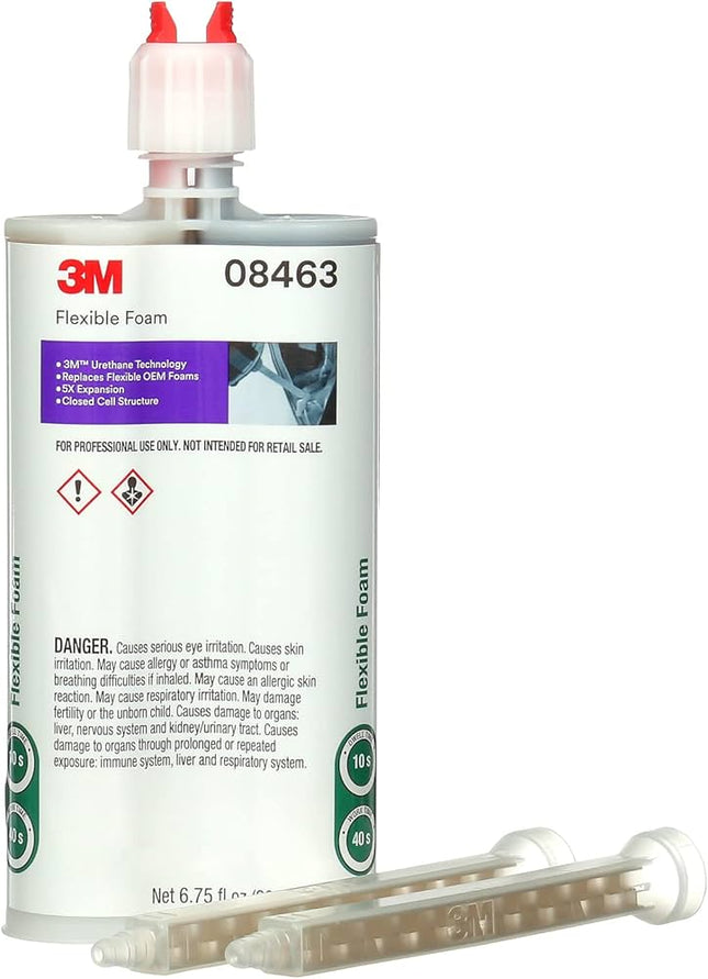 3M 08463 - Flexible Foam, 200 mL Cartridge, Liquid, Black, 1 hr Application, 1 hr Curing