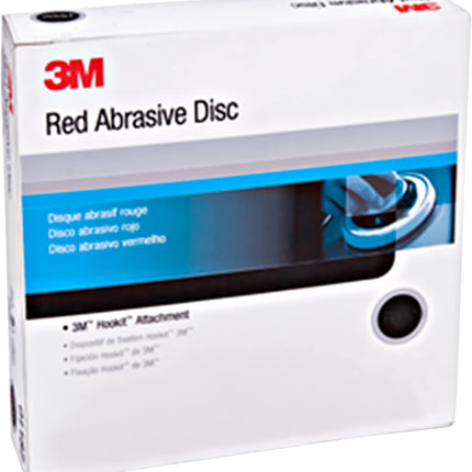 3M 1262 - 40 Grit 6" Hookit Red Abrasive Disc (50 Pcs, Velcro)