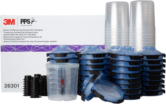 3M 26301 -  PPS Series 2.0 Spray Cup System Kit, Standard, 22 fl oz, 650 mL, 125 Micron Filter
