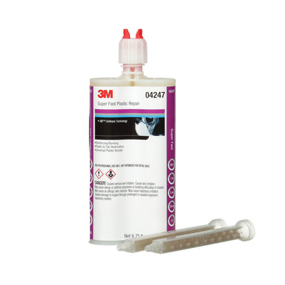 3M super fast plastic repair kit on a white background