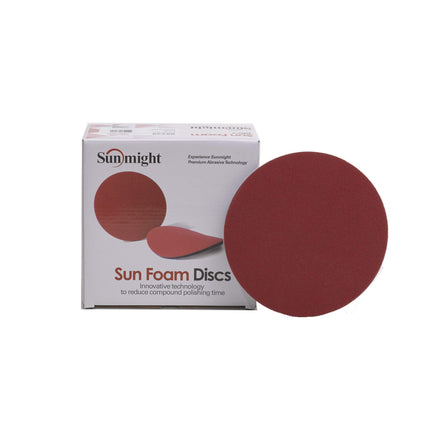 SUNMIGHT 96225 - 3000 Grit Sunfoam Disc (6in, No Holes, 10 Pcs)