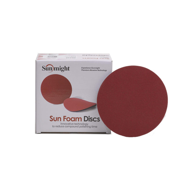 SUNMIGHT 96227 - 5000 Grit Sunfoam Disc (6in, No Holes, 10 Pcs)