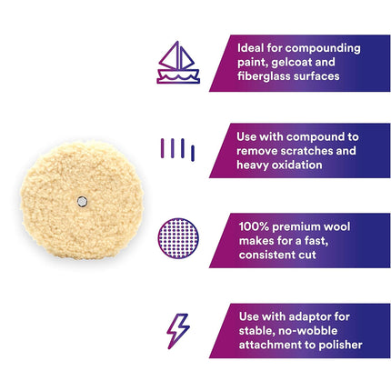 3M 05753 - Perfect-It Wool Compounding Pad (9in)