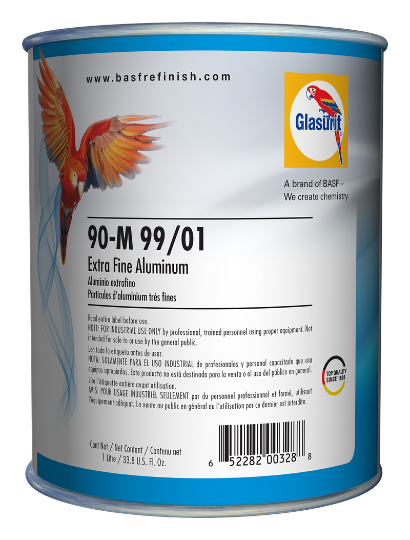 Glasurit paint can with label on a white background