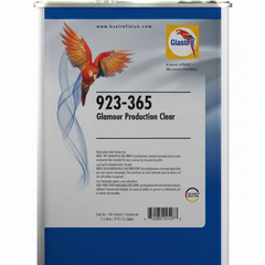 Glanzufinish automotive finish can with a parrot graphic on a white background