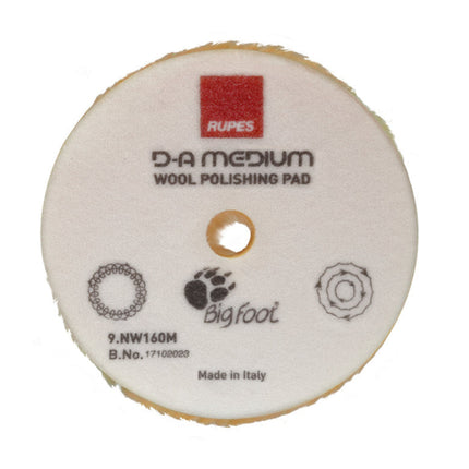 RUPES 9.NW160M - DA Medium, Wool Polishing Pad (6in)