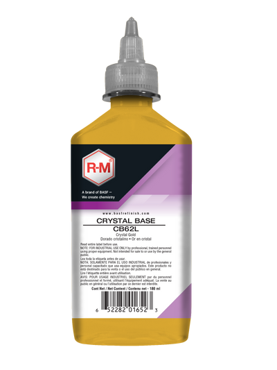 Bottle of RM Crystal Base CB62L on a white background