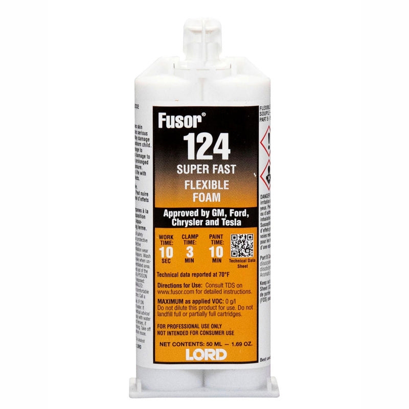 FUS-124 Super Flexible Anti-Flutter Foam fast-set 1.7 oz cartridge for automotive collision repair