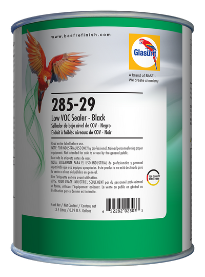 Glasurit 285-29 Low VOC Black Sealer gallon container for automotive refinishing