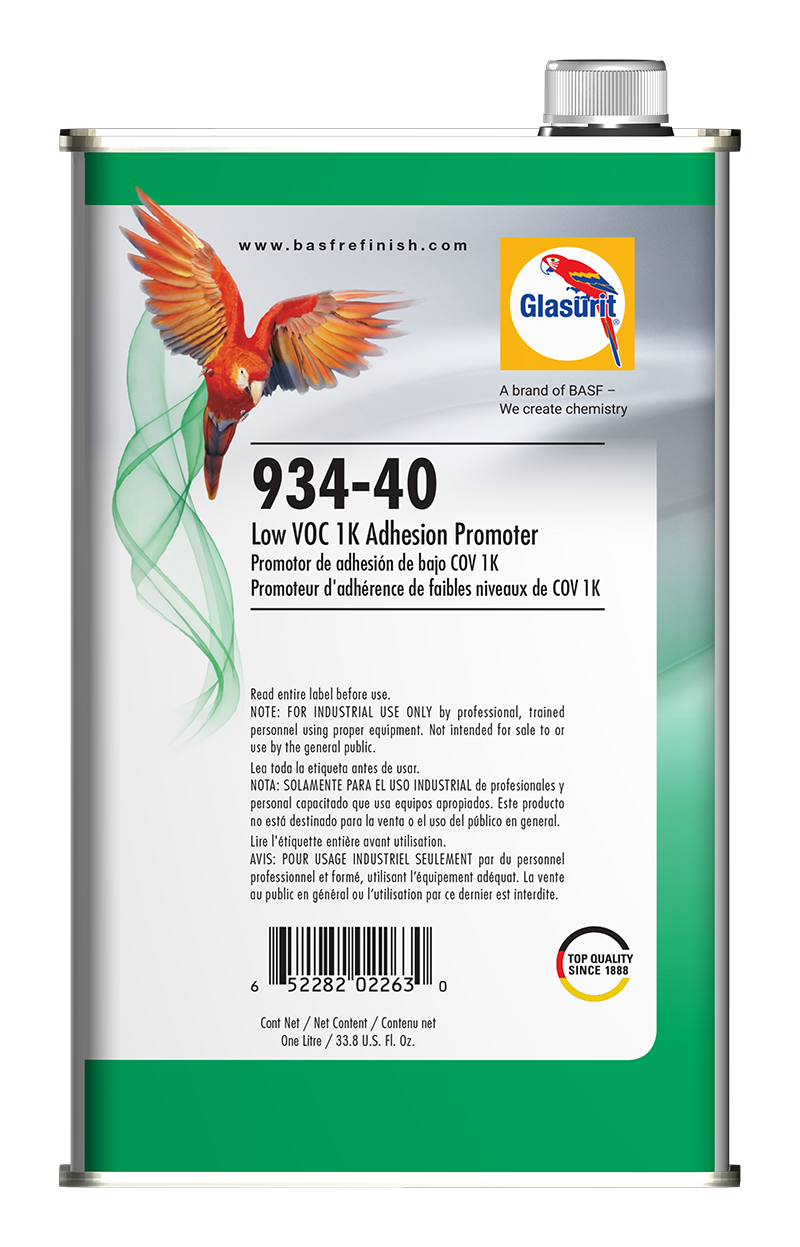 Glasurit 934-40 Low VOC 1K Adhesion Promoter gallon container for automotive refinishing