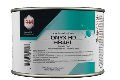 R-M brand paint can with label on a white background