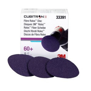 3M 33391 60 grit Cubitron II fibre Roloc disc 3 inch, 15 pack