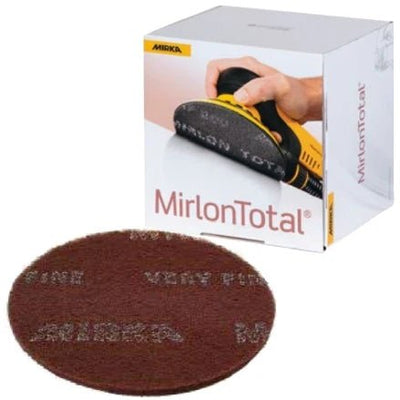 Mirka 18 - 241 - 800 – 800 Grit Extra Fine Mirlon Total Non - Woven Scuff Disc Plain (6 in, 20 Pack) - A&F Auto Paint